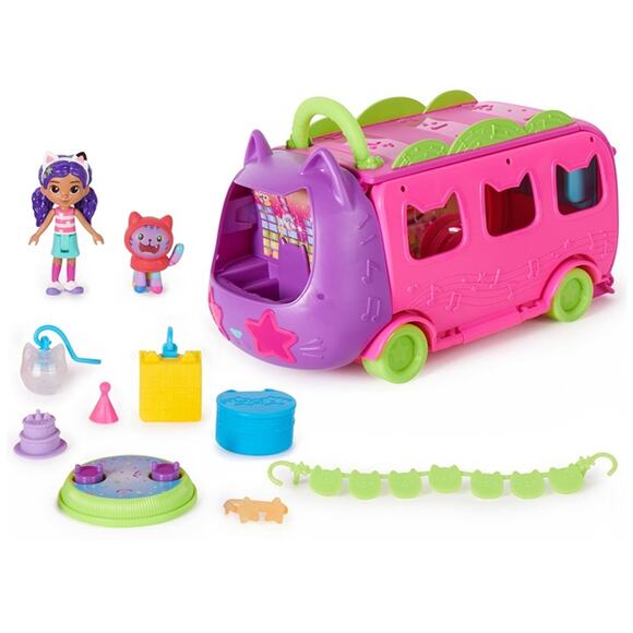 Gabby’s Dollhouse, Celebration Party Bus Transforming Vehicle Playset with Gabby - Picture 2 of 5